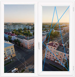 Окно ПВХ 2 створки